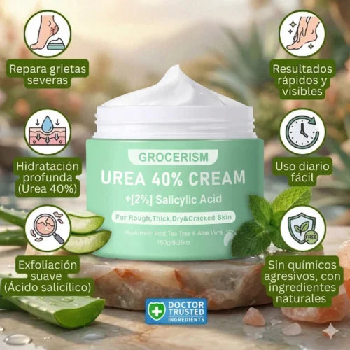 Crema de Urea al 40% para piel seca, dura y agrietada