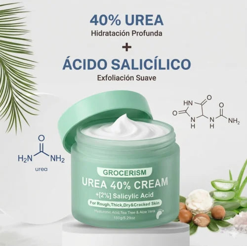 Crema de Urea al 40% para piel seca, dura y agrietada