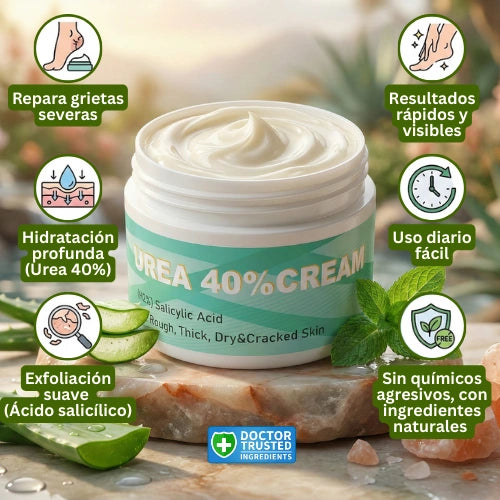 Crema de Urea al 40% para piel seca, dura y agrietada